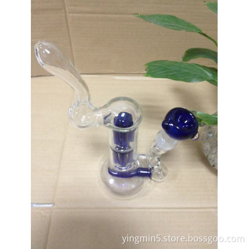 Glass Pipe Oil Rig Bubbler Glass Pipe Glass Smoking Pipe with 2 Percs Inline Diffuser 12 Inches High (GB-029)